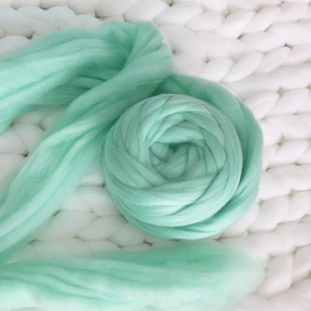 Dicke Wolle Zum Häkeln 1000g Super Chunky Garn Sperrkolumige Roving Garn Hand Arm Strick Wurf Decke Garn Home Wand Dekoratives Garn(Dark Grey)