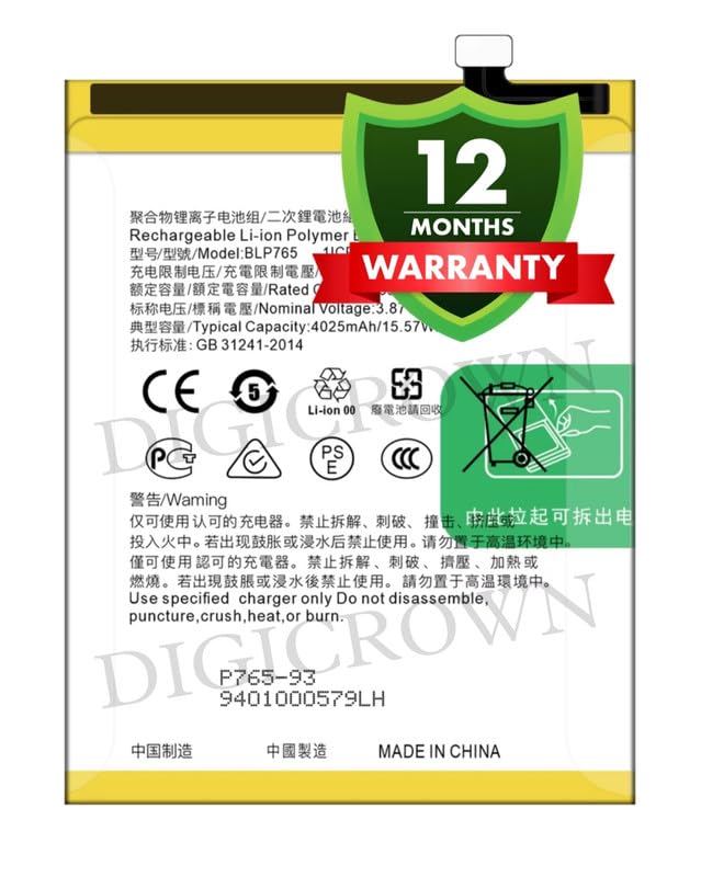 Image of Original BLP765 Battery Compatible for Oppo A91 | F15 (2020) | Reno 3 4G - (4025mAh) - 1 Year Warranty DF7