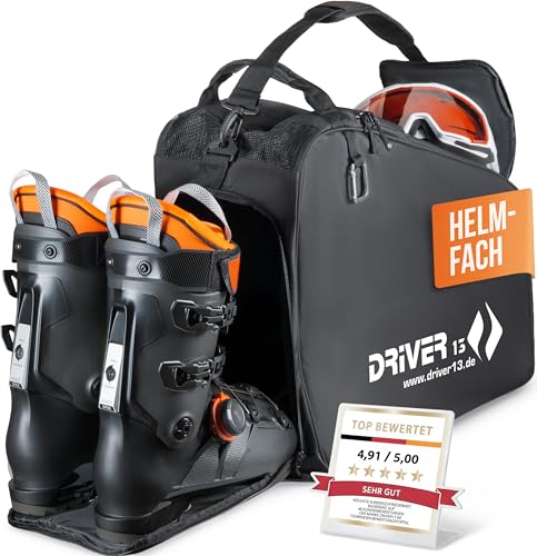 Driver13 Skischuhtasche mit Helmfach extra Brillenfach, seit...