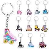 Porte-clés patins à roulettes : fabriqués en métal durable + PVC souple, ces porte-clés en orange, jaune, bleu, noir, rose sont légers mais robustes, avec des couleurs vives qui ne se décolorent pas. Sûr, inodore et sans danger, ils sont conçus pour durer pendant des fêtes infinies et une utilisation quotidienne.