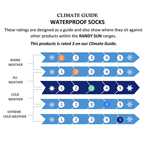 RANDY SUN Meias 100% à prova d'água, meias unissex para ciclismo/caça/pesca/corrida no tornozelo 1