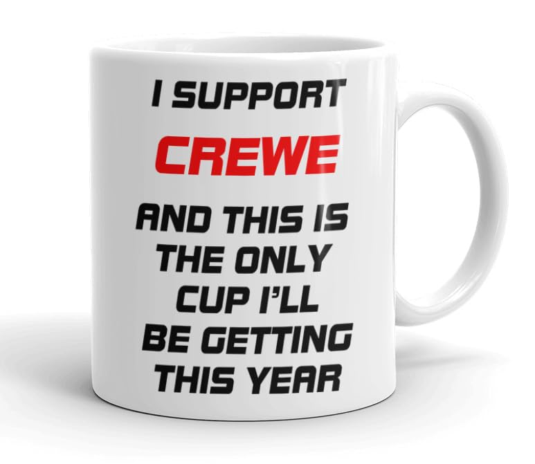 VIROSA Funny Football Mug – “This is The Only Cup I’ll Be Getting This Year” – Funny Gift for Crewe Fans, Dad, Brother or Friend – 11oz Ceramic Coffee Cup – Birthday, Xmas, Father’s Day — image 1