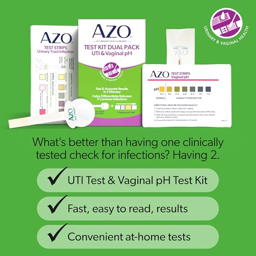 Image of AZO Urinary Tract Infection (UTI) Test Strip + Vaginal pH Test Kit, Fast & Accurate Results, from The #1 Most Trusted Brand, FSA /HSA Eligible