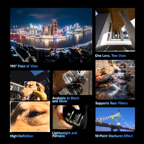 Image of Brightin Star 7.5mm F2.8 IV Fisheye Lens for Micro 4 /3 Mount Mirrorless Cameras, Manual Focus Prime APS-C Lens Fit for G7, GX85, GX9, G95, GH5, GH6, G100, G9