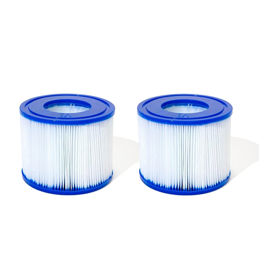 Bestway Lay-Z-Spa Bâche de Piscine et Accessoires Beige & Lot de 2 filtres à Cartouche BESTWAY Type 4 - pour Spa - 60311