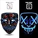 Produktbild AnseeDirect The Purge Maske Halloween Maske Led Maske mit 3 Blitzmodi für Halloween Karneval Party Kostümspiele Cosplays Feste