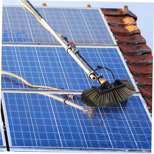 Cepillo de cobertura completa de bordes para limpiar paneles solares con cabezal intercambiable 6