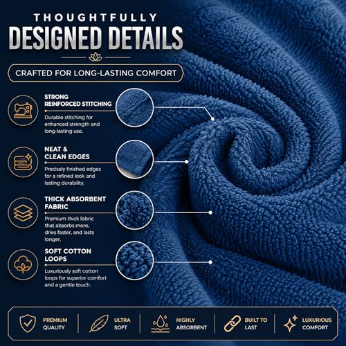 Image of Divine Casa 500 GSM Cotton Face Towel Set of 4 | 30 x 30 CM Yellow Ultra Soft Absorbent Cotton Face Towels | Quick Dry Washcloths