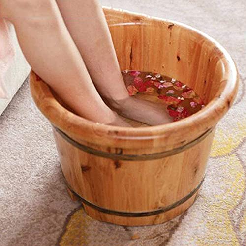 Baño de pies de madera natural con tapa miniatura 7