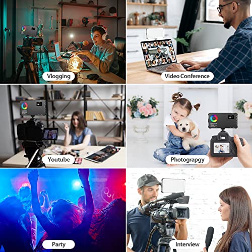 ENEGON RGB Video Light, Batería Recargable de 4000mAh incorporada LED Camera Light Full Color 24 Efectos de luz comunes, CRI≥95 2500-9000K LED Video Light Panel con función de Banco de energía. - imagen 7