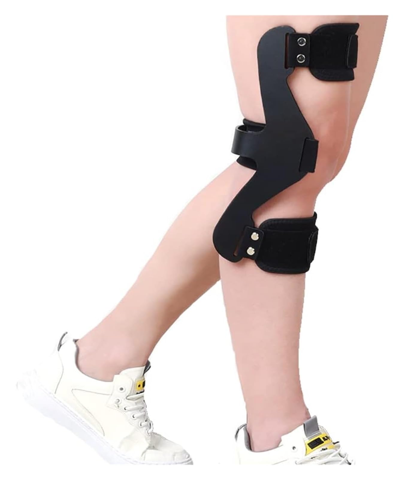 Rodillera para hiperextensión, soporte ligero y ajustable para estabilidad y corrección de hiperextensión, cómodo inmovilizador
