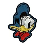 Donald Duck Smile Patch Mickey Mouse Cartoon Embroidered Iron On Applique