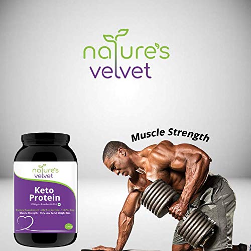 Image of Nature's Velvet Keto Protein Powder,Keto Diet supplement,Low carb Proteins 1000grams Unflavoured