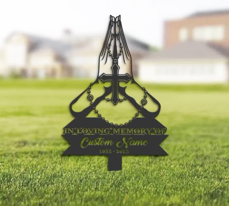 Personalized Memorial Plaques - Outdoor Dragonfly Grave Markers - Metal Garden Stakes - Sympathy Gifts for Loss of Loved One