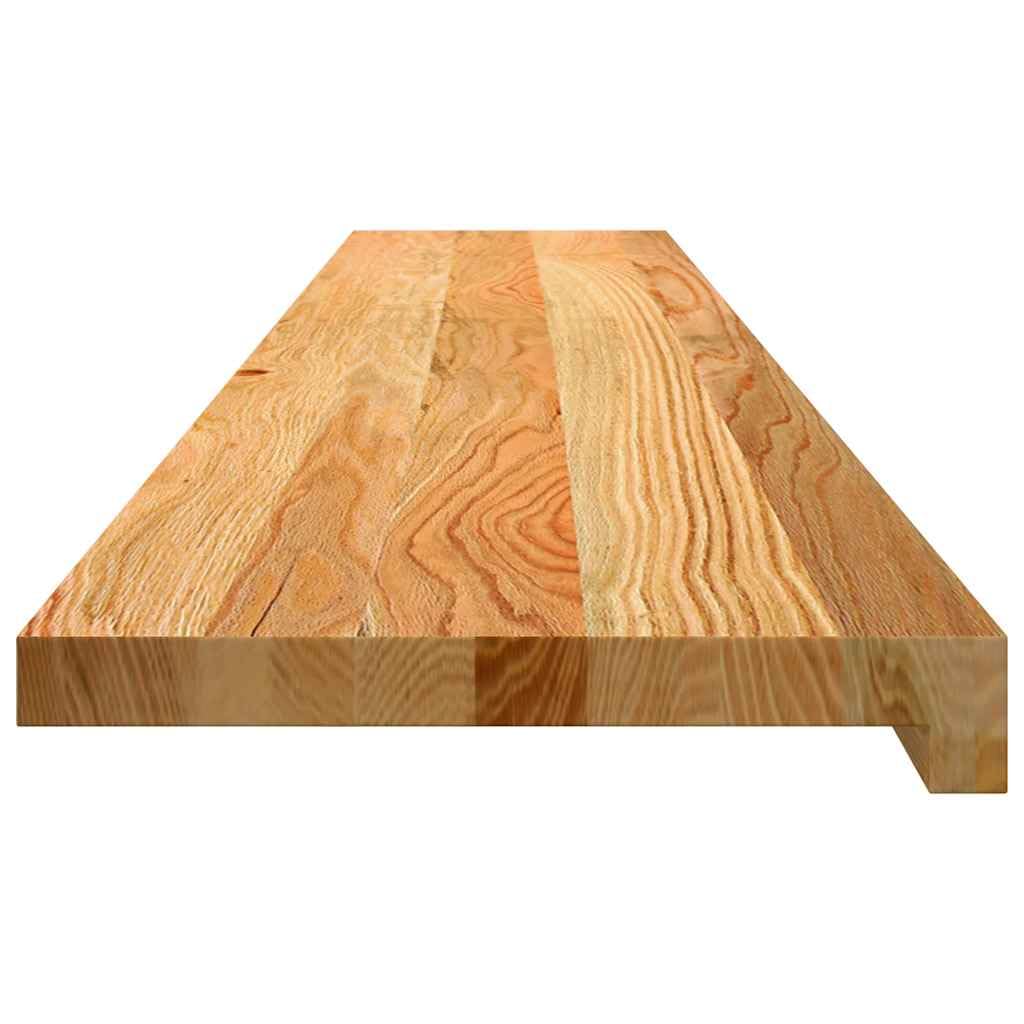vidaXL Lot de 2 rebords de fenêtre marron clair 140 x 25 x 2 cm chêne massif, rebord de fenêtre, marche d'escalier en bois, rebord de fenêtre en bois de chêne