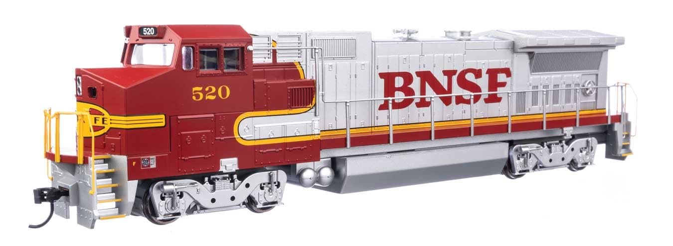 Walthers Mainline 910-19570 HO Scale GE Dash 8-40BW - ESU(R) Sound & DCC - Burlington Northern Santa Fe #520 (Silver, red)