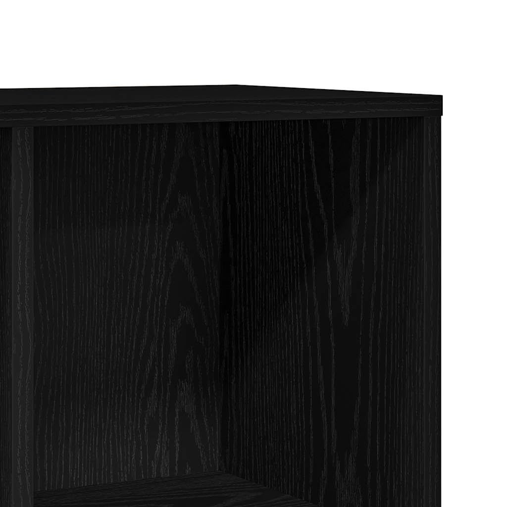 Regał na książki, do salonu, mały regał – regał na książki o wyglądzie czarnego dębu, 98 x 29 x 97,5 cm, materiał drewnopochodny do pomieszczenia gospodarczego, piwnicy, kuchni na zewnątrz