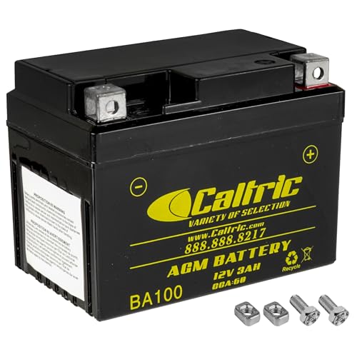Caltric YTZ5S AGM Battery Compatible with Honda Grom MTX 125 2014 2015 2016 2017 2018 2019 2020 2021 2022 2023 / 12V / 3 AH/CCA 60
