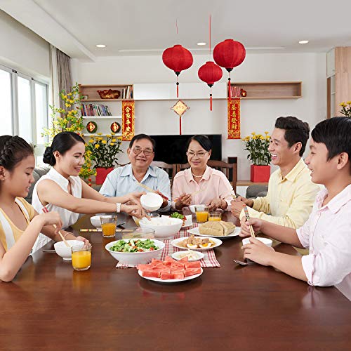 image for Hotop 20 Pairs Chinese Bamboo Chopsticks with Elegant Silk Brocade Pou