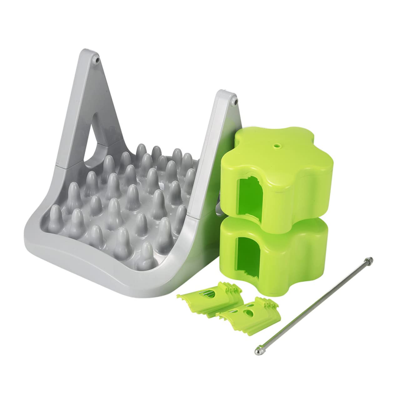 Mangeoire pour Chien Rotative Automatique en Abs Verte Compacte