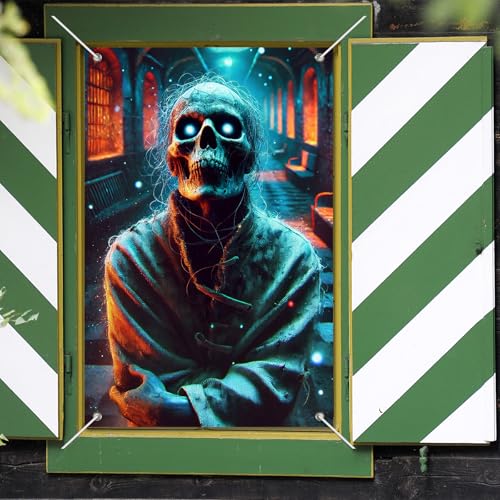 Banner Halloween ventana diseño calavera 31x47 pulgadas miniatura 5