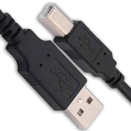 IPAX Cable de impresora USB de 10 pies compatible con Canon Pixma HP Deskjet Envy Laserjet Officejet Samsung Xerox Zebra