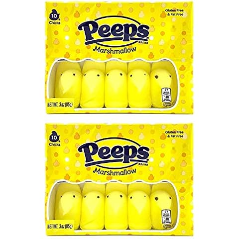 Easter Peeps Marshmallow Yellow Chicks Candy Basket Stuffers, 3 Ounces, Pack of 2 Cover