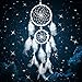 Traumfänger Handgefertigt, Dreamcatcher mit Weiß Federn, Traumfänger Traumfänger mit 11 cm Durchmesser und 45 cm Lang, Wandbehang Ornamentfür Baby Shower Car Hochzeit Home Decor Geschenk (Weiß)