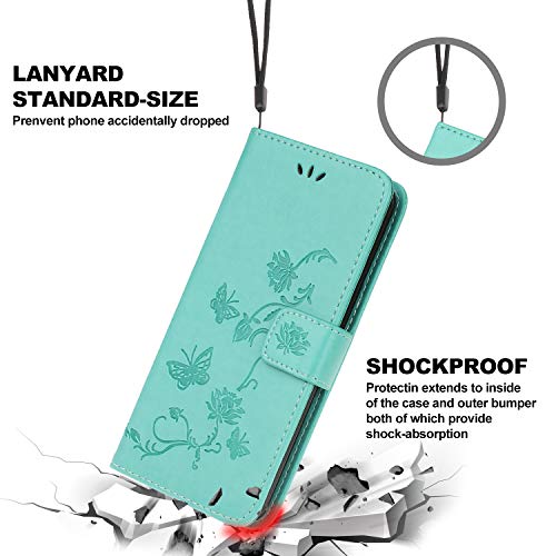 Wuhaizher Motorola Moto G14 Case Shockproof Leather Wallet Book Flip Folio Magnetic Clasp Stand View Case for Motorola Moto G14 Phone Cases Shockproof Cover Cute Lotus Pattern - Image 4