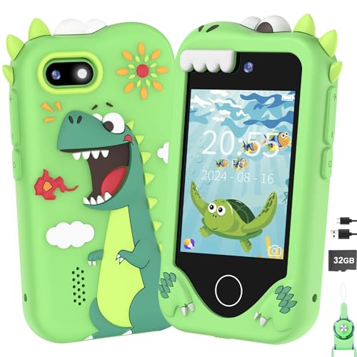 Image of Kids Smart Phone for Girls Gifts - Toddler Christmas Birthday Gift for Age 3 4 5 6 Year Old, Kids Cell Phone Toy with Touchscreen, Dual Cameras, Learning, Kid Mp3 Player, Games with 32 GB Card
