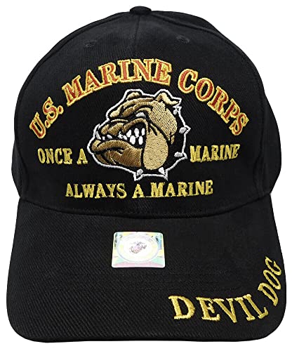 Gorra negra ajustable bordada United States Marine Corps miniatura 3