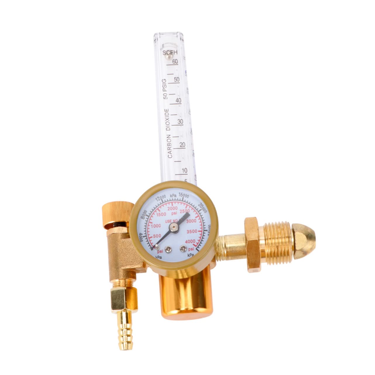 KONTONTY Flowmeter for Mig Argon Flow Regulator Flowmeter for Welder Tig Argon Flow Meter Mig Welder Gas Regulator Flowmeters Co2 Gas Measuring Tester Co2 Welding Regulator Golden