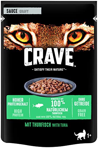 CRAVE Katze Portionsbeutel Sauce mit Thunfisch 28 x 85g