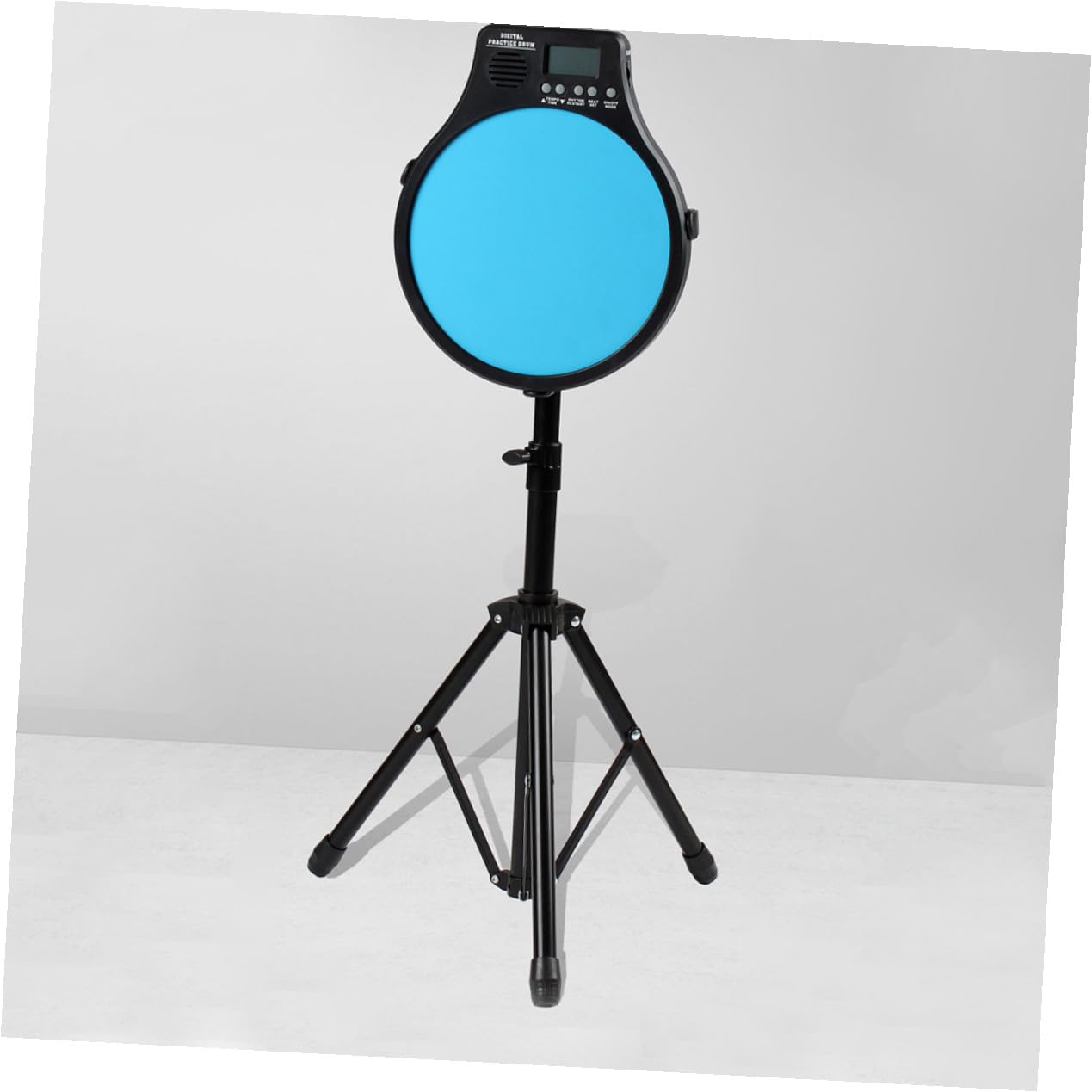Supporto Regolabile per Pad Batteria Nero Stand Robusto in Abs e Ferro per Strumento Silenzioso per Pratica Indoor e Outdoor per Principianti e Percussioni
