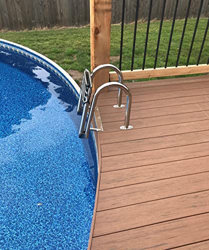 Escalera de barco de 4 peldaños de acero inoxidable miniatura 1