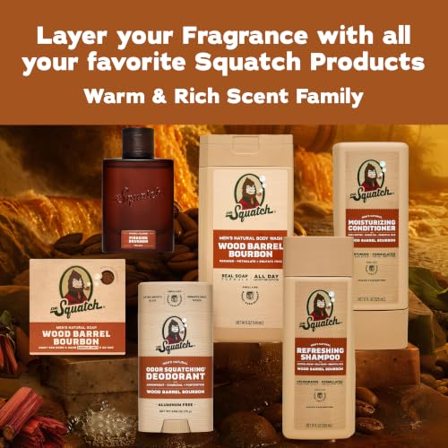 Image of Dr. Squatch Natural Cologne for Men - Scent-Lock Technology and Sustainably-Sourced Ingredients - Fireside Bourbon Cologne (1.7 fl oz)