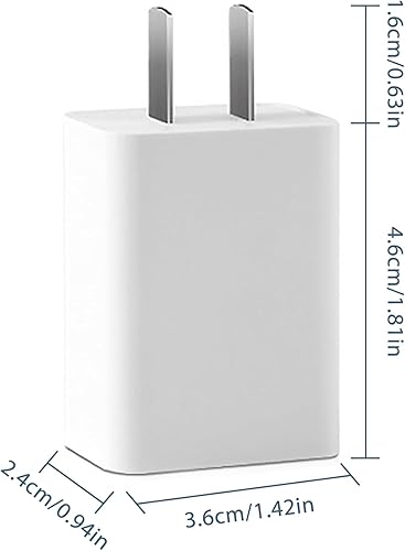 Miniatura 6 de Calentador de biberones blanco de 2 piezas, cargador de pared USB, adaptador de corriente de carga rápida de 5 V 2 A para iPhone, iPad, Samsung,