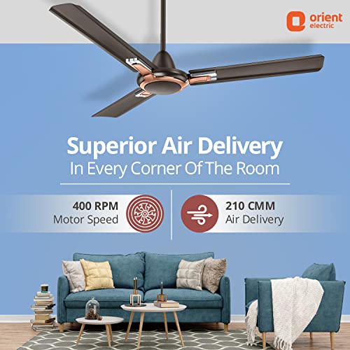 Image of Orient Electric Apex Prime 1200mm High Speed Ceiling Fan (Smoke Brown, Pack of 1)