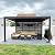 PURPLE LEAF Outdoor 12' × 14' Louvered Pergola with 14FT Detachable Louver Wall Patio Adjustable Aluminum Canopy Retractable Metal Roof for Deck Outside Backyard Hardtop Gazebo Sun Shade