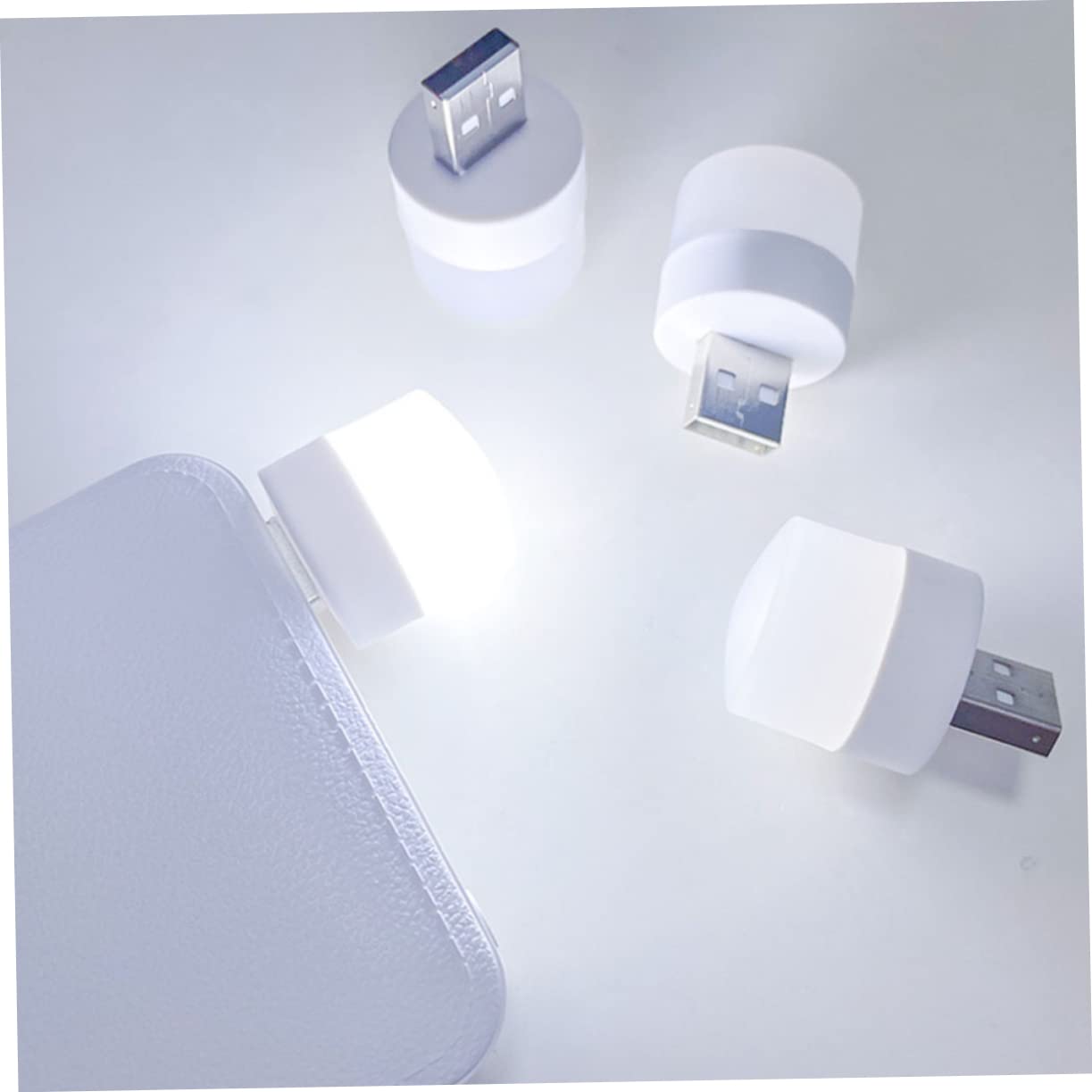 IWOWHERO USB Table Lamp Mini Led Night Light Portable Design No Wiring for Home Hotel Bedroom Office Led Light