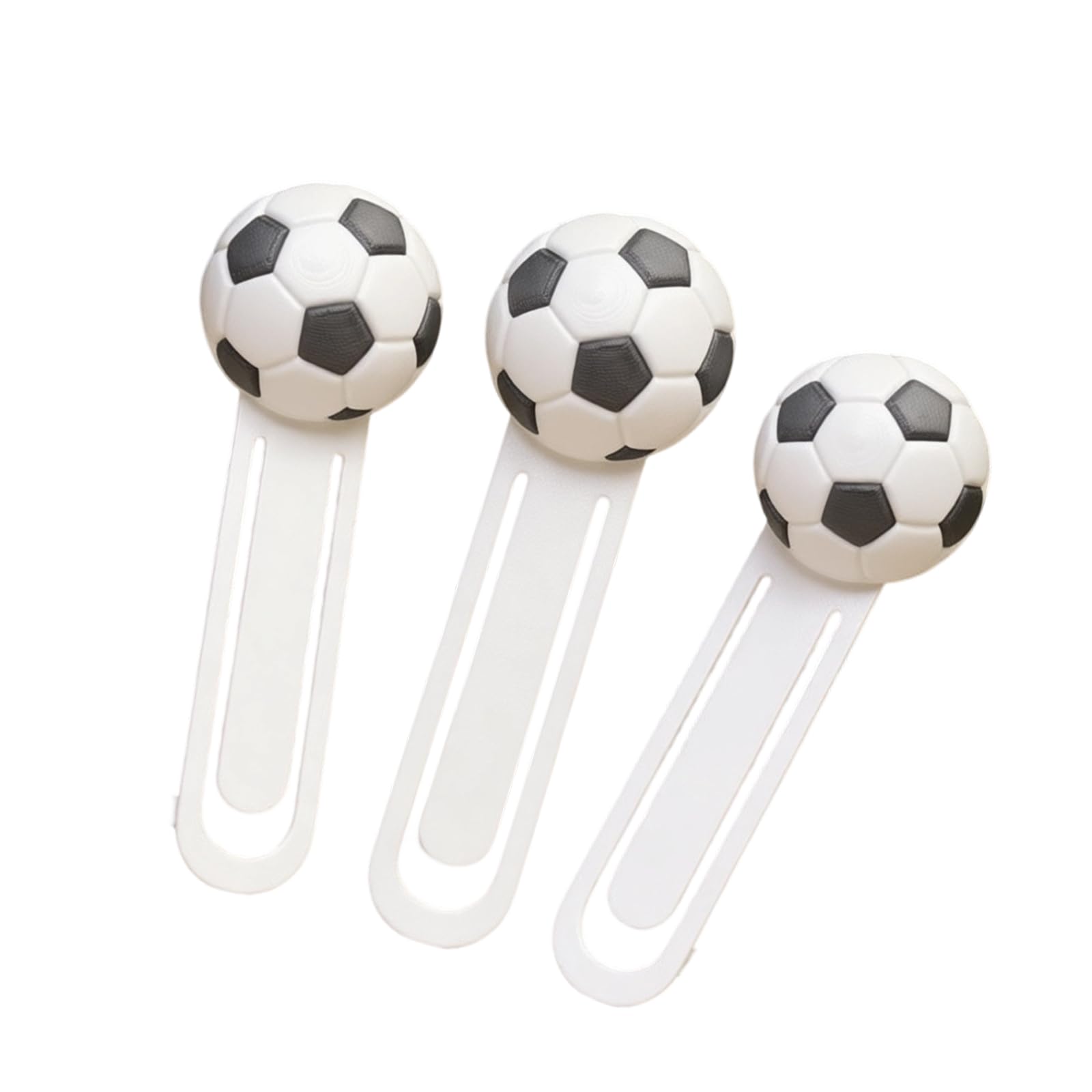 BWANGIAO 3pieces 3D Printed Football Bookmarks Book Page Holder Clip Reading Accessory For Book Lovers And Sports Fan