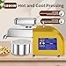 Oil Press Machine, 1800W Automatic Electric Oil Maker for Home & Commercial, Stainless Steel Oil Extractor for Cold & Hot Press for Seed, Nut, Peanut, Olive Kernel, Sesame, Sunflower, Walnut