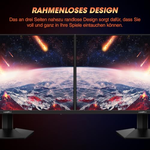 Image of KOORUI 27 Inch Gaming Monitor 240hz, 1ms, FHD 1920x1080, 90% DCI-P3, 100% sRGB Color Gamut, Adaptive Sync Compatible, HDMI, DisplayPort, Black, GN02