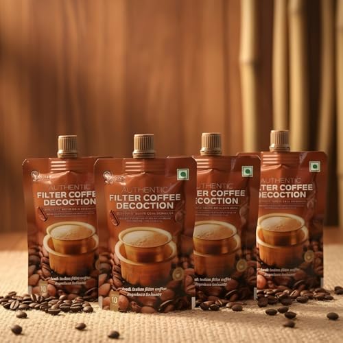 Image of MADCAF's Ready-to-Use Liquid Filter Coffee Decoction - Instantly Delicious with Just Milk and Sugar | 100ml Each - Pack of 4 (Packaging Design May Vary)