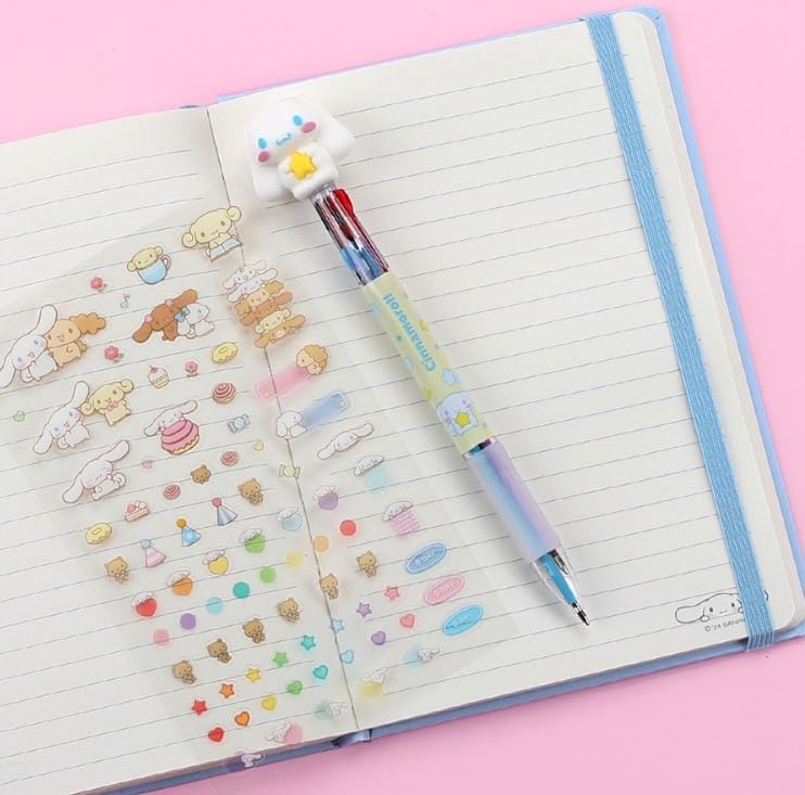 Cute Kitty Melody Friends Daily Weekly Monthly Planner, Diary, 7.3 x 5.2 Inches, Stickers Included, Premium Quality Hard Cover (The 2024-2025 calendar is included at the beginning of the planner, but it is a full-length model with no date, such as weekly or monthly planner, and can be used freely regardless of the year.) (SkyBlue) - Image 3