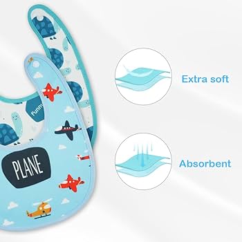 10-Pack Baby Bandana Drool Bibs - Organic Cotton Bandana Bibs For Boys, Girls, Baby Bibs (Tea Party