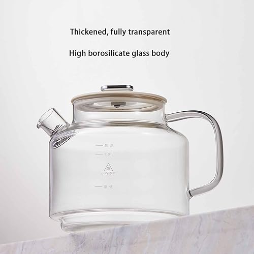 Miniatura 3 de Hervidor eléctrico de vidrio de 1 litro, hervidor de té eléctrico multifuncional con control de temperatura de microcomputadora, protección contra