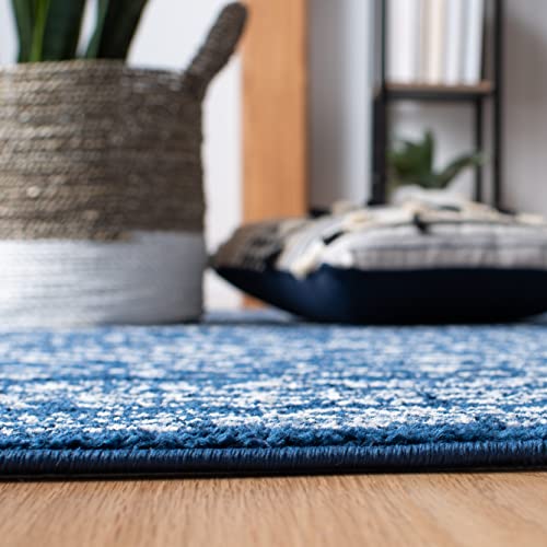 Tapete decorativo SAFAVIEH 2' x 5' azul marino y marfil miniatura 3