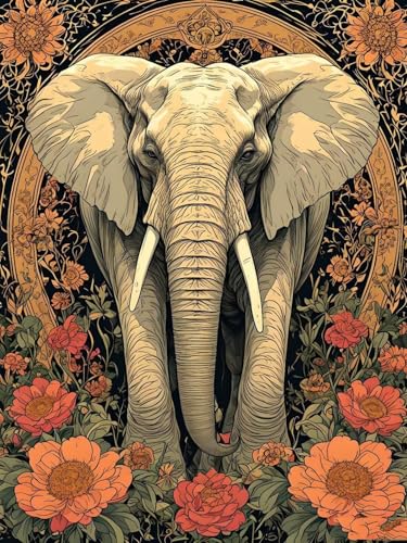 Diamond painting enfant et adulte motif éléphant pour décorer le salon à Noël