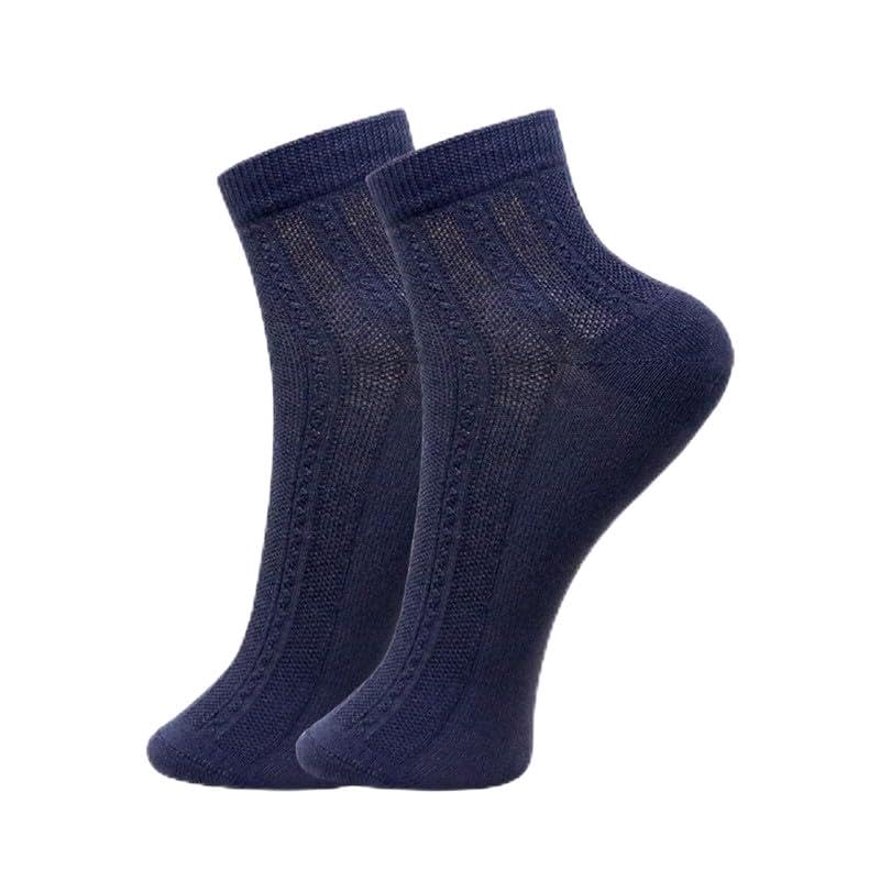 Bamboo Sports Socks for Women | Breathable, Moisture-Wicking, Anti-Bacterial, Thermoregulating Crew Socks for Running, Gym, Trekking (Self Design Wave PO1)-image-40